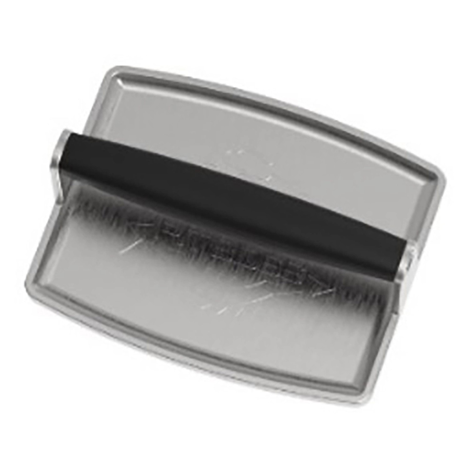 Pit Boss Gusseisenpresse, silberne Grillpresse mit Soft-Touch-Griff für Grillutensilien.