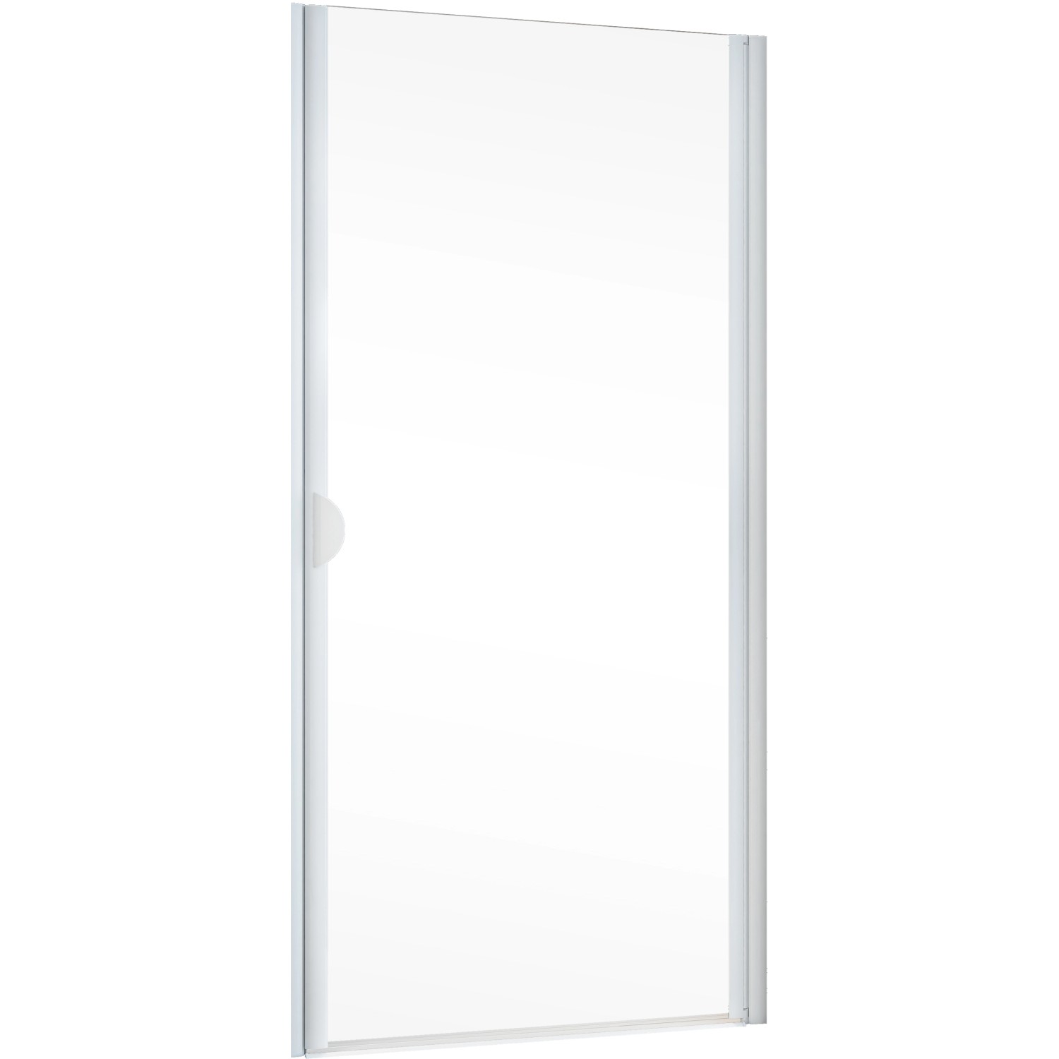 Schulte Drehtür Logo, Echtglas, weiß, 80x180 cm, für Dusche.