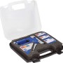 LUX Kombitacker-Set 3-in-1 Comfort im geöffneten Koffer, inklusive Klammern und Nägel.