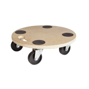 Rundes Transportbrett TR-200 mit 200 kg Tragkraft und Rollen für leichten Transport.