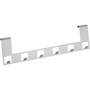 Wenko Türgarderobe Anzio aus Edelstahl matt mit 6 Haken zum Einhängen an der Tür.
