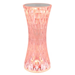 Globo LED-Tischleuchte Gixi mit Kristall-Effekt, RGBW-LED, 18,5 cm, klar.