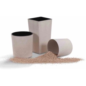 Siena Garden Pflanzgefäße Eco Lens in Weiß, verschiedene Formen und Größen.