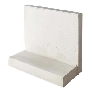 Grauer L-Stein bewehrt, 130x99x70x12 cm, aus Beton für Einfassungen und Mauersysteme.