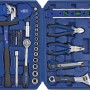 Offener, blauer LUX Werkzeugkoffer Classic, 69-teilig mit Werkzeugsortiment.