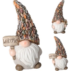 Dekorative Wichtel-Figur, 23 cm hoch, für die Gartendekoration, in zwei Varianten.