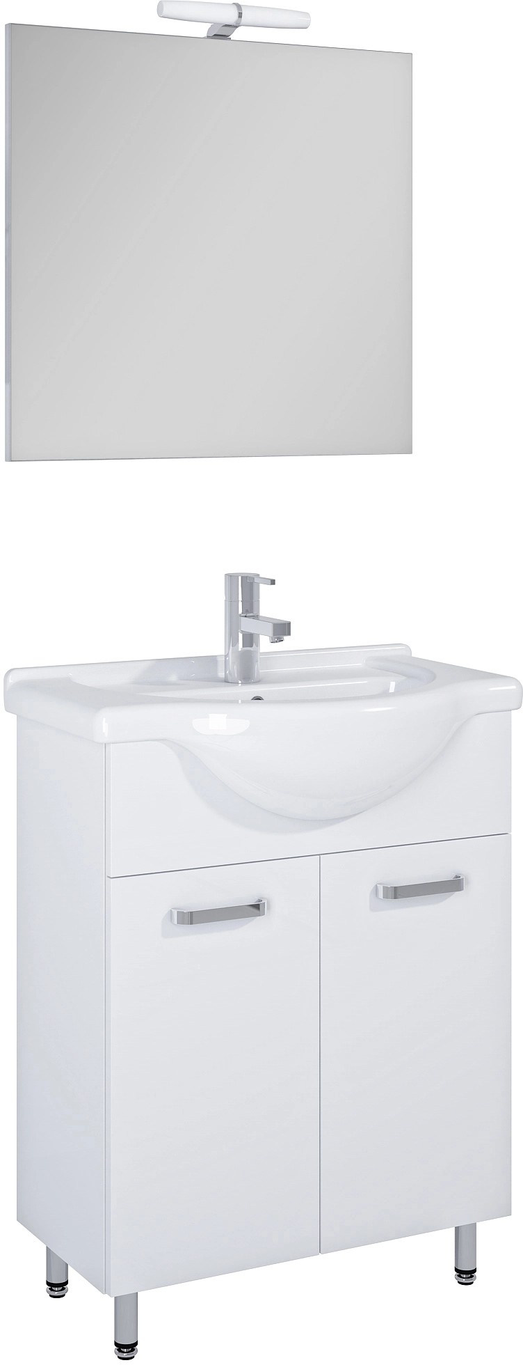 BadmöbelSet Eve Weiß Hochglanz 64 cm 3teilig kaufen bei OBI