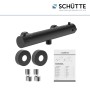 Schütte Thermostat Duscharmatur London, Schwarz Matt, mit Montagezubehör und Anleitung.