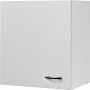 Flex-Well Küchen-Hängeschrank Wito, 50 cm, weiß, mit Griff in Edelstahl-Optik.