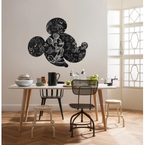 Selbstklebende Komar Fototapete mit Mickey Mouse Illustration im Kinderzimmer.