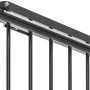 LyghtUp LED-Zaunbeleuchtung Set, anthrazitfarbene LED-Leiste am Zaun.