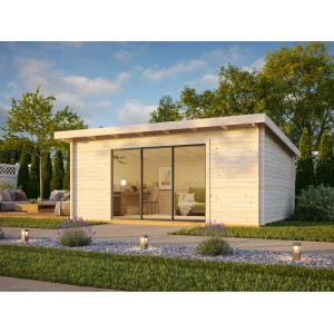 Palmako Gartenhaus Lea Slide Transparent Tauchgrundiert 530 cm x 380 cm