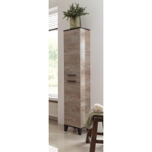 Fackelmann Hochschrank TE-A in Nature Oak Optik, 30,2x175,2x32 cm, Teil eines Badmöbel-Sets.