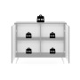 Selsey Sideboard Bello mit Lamellenfronten 104 cm Schwarz/Wotan Eiche_5