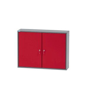 Küpper Hängeschrank, dunkelrot, mit 2 Türen, abschließbar, und 4 Fachböden, 60x80x20 cm.