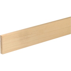 FN Neuhofer Flachleiste aus roher Buche, 10x60x950mm, ideal zum Basteln und Gestalten.