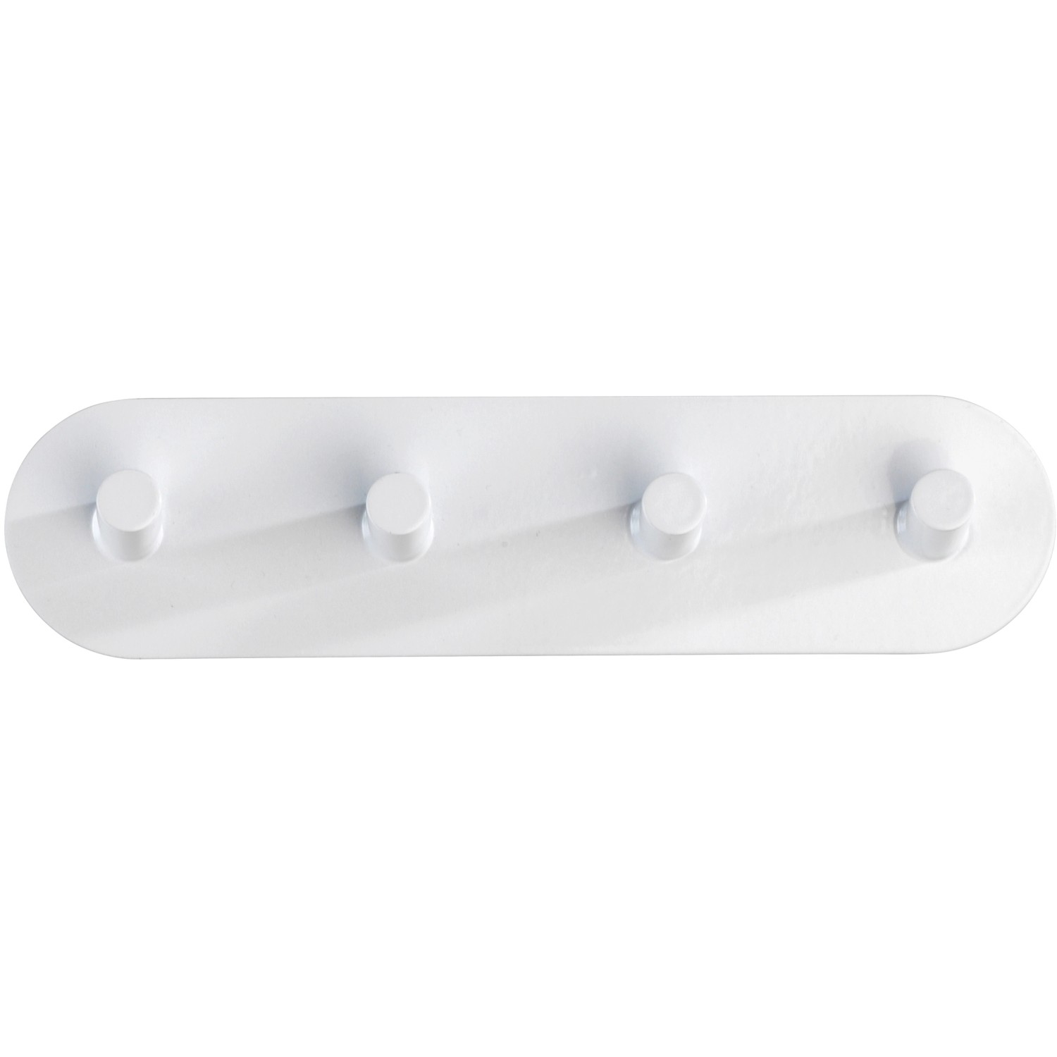 Wenko Hakenleiste Piceno Quadro, weiße, matte Handtuchhalter Leiste mit 4 Haken.