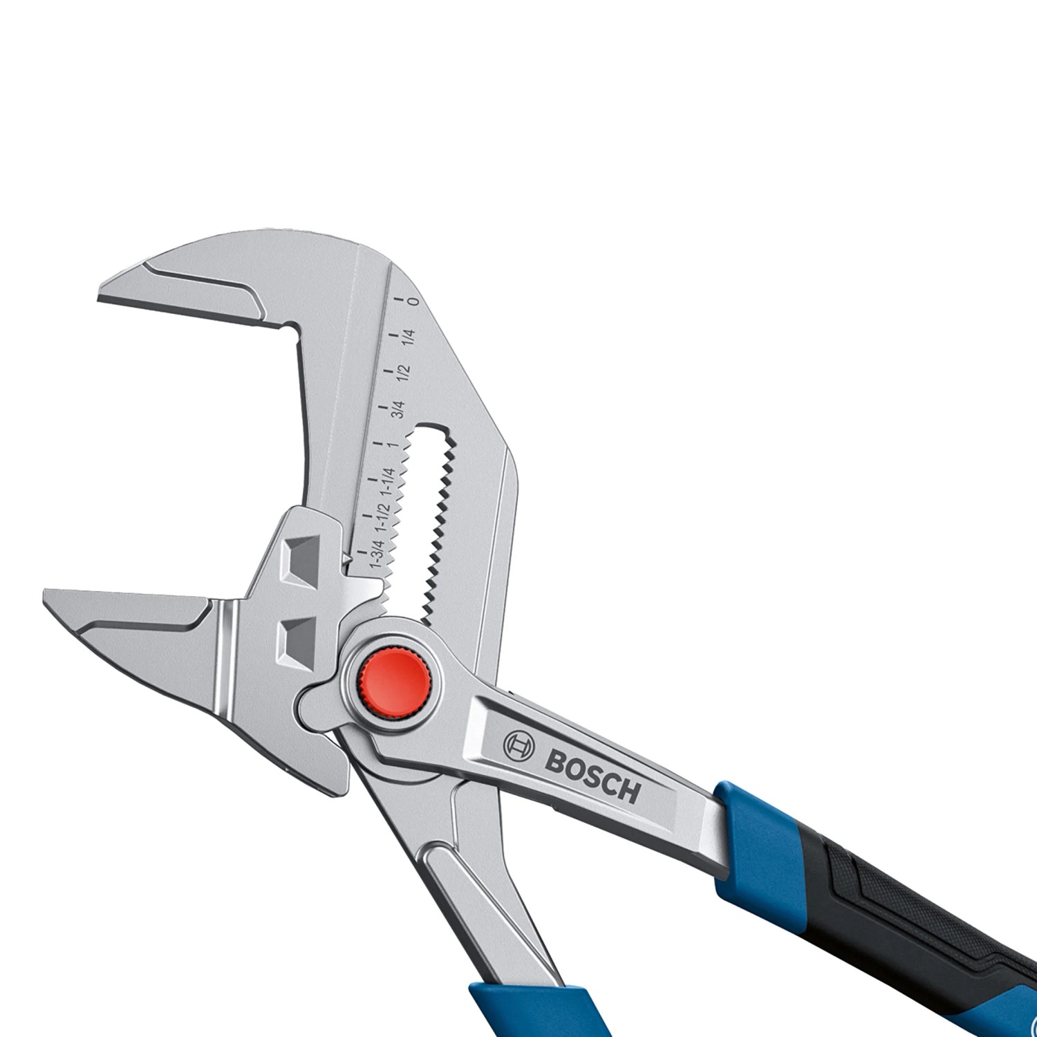 Bosch Professional Sanitär-Zangenschlüssel, 250 mm, mit blau-schwarzem Griff. Zange zum Greifen, Halten, Drücken und Biegen.