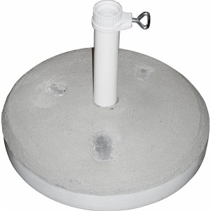 Beton-Schirmständer, 25 kg, mit Stockschutzklemme und Naturstein-Optik für den sicheren Halt Ihres Sonnenschirms.