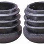 Siena Garden Fußkappen-Set, 4 Universal-Kappen Ø 23mm, schwarz für Geflechtmöbel.