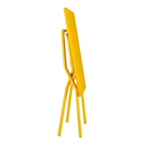 Gelber Lafuma Balkontisch Balcony, klappbar, 72x64x70 cm. Gartentisch für kleine Flächen.