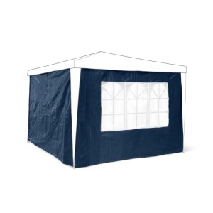 Relaxdays Pavillon Seitenteile 2er Set PE-Folie Blau Wasserabweisend Sichtfenster 190 cm x 290 cm x 0,5 cm 0,4 kg