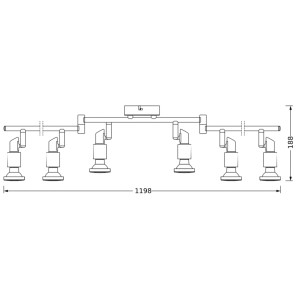 Osram Deckenleuchte LED-Spot GU10 2,6W 2700K 119,8 cm x 9 cm x 18,8 cm