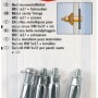 Fischer Hohlraumdübel HM 5x37 SK, 4 Stück, aus Metall mit Schrauben für Gipskarton und Hohlräume.