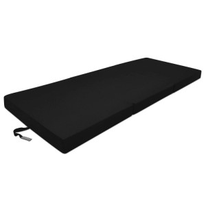 Beautissu Campix Klappmatratze, 195x80x10cm, Schwarz. Ideal als Gästebett oder Reisematratze.