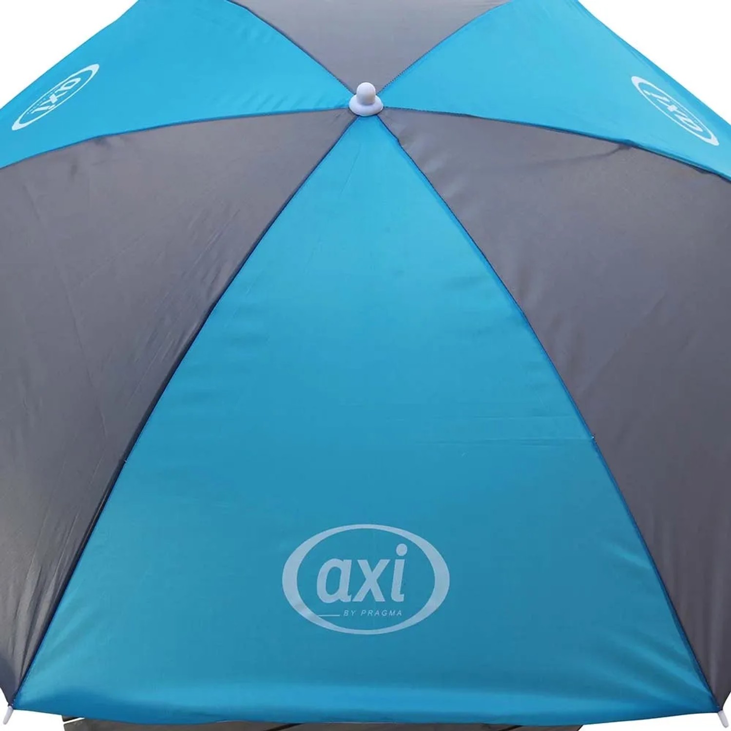 Axi Sonnenschirm, Ø 125 cm, grau und blau, für optimalen Sonnenschutz im Garten.