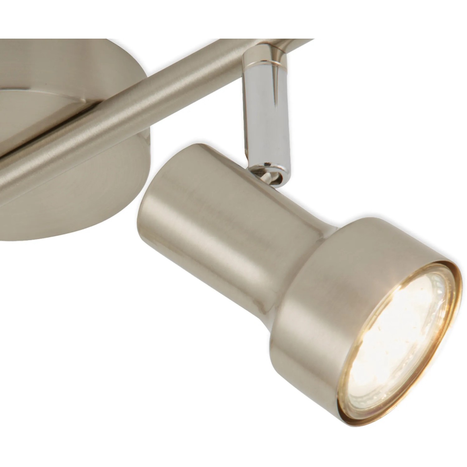 Briloner LED-Spot, 2-flammig, Nickel matt, schwenkbar für Wohn- und Schlafzimmer.