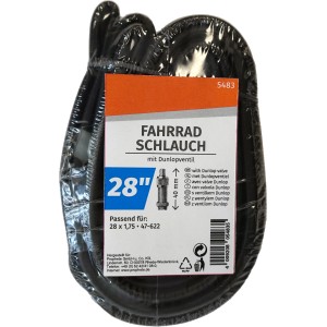 Prophete Fahrradschlauch 2er Set, 28 Zoll mit Dunlopventil.