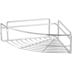 Eckiger Drahtkorb Fregate aus verchromtem Metall zur Wandmontage im Badezimmer.