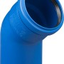 Blauer Marley HT Silent Bogen DN 110/45° für schallgedämmte Abwasserrohre.