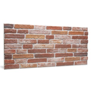 Rebel of Styles Verblender UltraLight Rustic Loft HD, 120x50 cm, braune Backsteinoptik für Innenräume.
