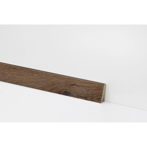 Equipped Sockelleiste, 2400 mm, Eiche Dunkel, für Boden-Wand-Übergang.