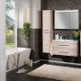 Fackelmann Bad-Hängeschrank B.Clever Alaska Esche, 30,5 cm breit, im Badezimmer Ambiente.