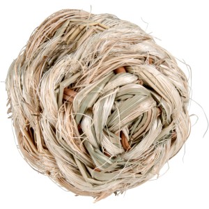 Trixie Grasball, 6 cm Durchmesser, für Nagerkäfig. Spielzeug aus Naturmaterial mit Schelle.