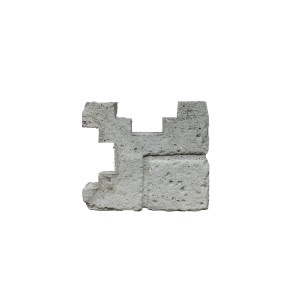 Betonzaun Eckpfostenkappe Klassik-Stein, 20x10x20 cm, für Sichtschutzzäune.