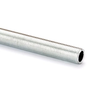 Verzinktes Gewinderohr M10x1 aus Stahl, 95 mm lang, für Lampenbau und Elektroinstallationen.