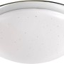 LED-Deckenleuchte Skyler Chrom, Ø 38 cm, mit Sternenhimmel-Optik für stimmungsvolle Beleuchtung.