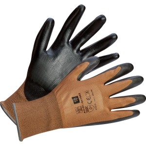 LUX Montagehandschuhe Größe 10, Arbeitshandschuhe mit PU-Beschichtung, wasserabweisend.