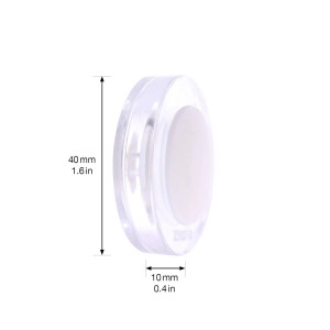 Transparenter Wagner Türstopper (Ø 40 mm) zum Schrauben oder Kleben.