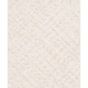 Beige Vliestapete mit Fischgrätenmuster von Marburg Botanica, Struktur Tapete.