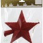Rote Baumspitze in Sternform mit Glitter, 19 cm, Weihnachtsbaumschmuck.