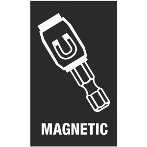 Symbol für magnetischen Wera Steckschlüsseleinsatz mit 10 mm Antrieb.