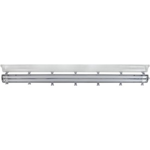 Graue E2 Elektro LED Feuchtraum-Wannenleuchte Classic L mit 2 x 24 W für Feuchträume.