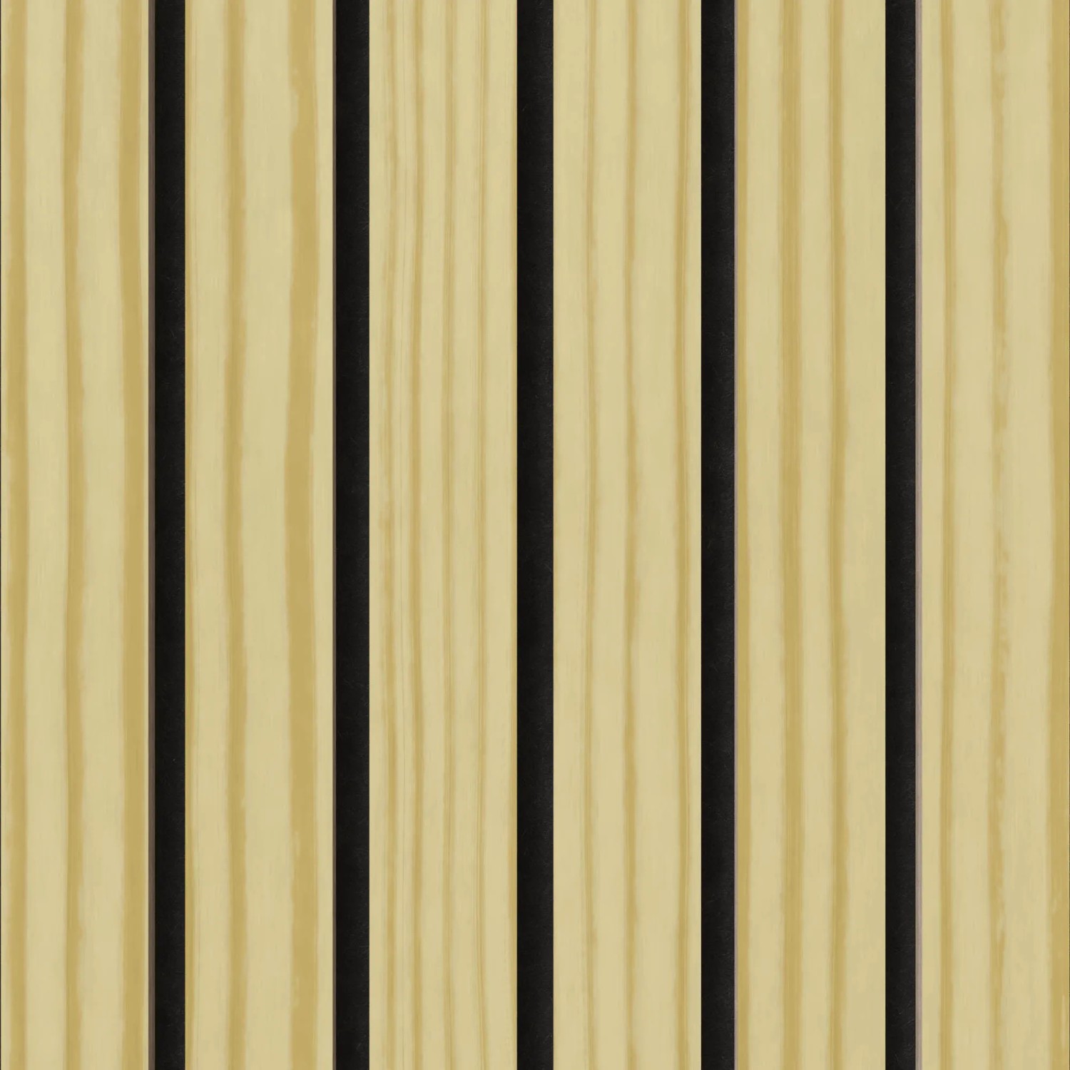 Akustikpaneel Kiefer/Schwarz: Brandhemmendes Wandpaneel aus Holz und Filz für bessere Raumakustik.