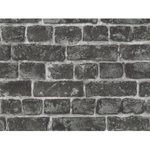 A.S. Création Vliestapete Best of Wood´n Stone Klinkerstein Schwarz FSC®