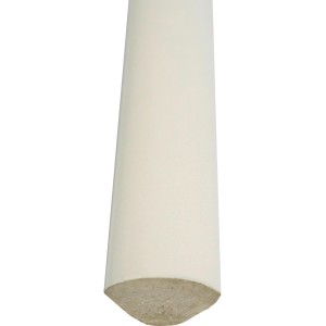 Viertelstab Kunststoff Weiß 12 mm Länge 2000 mm